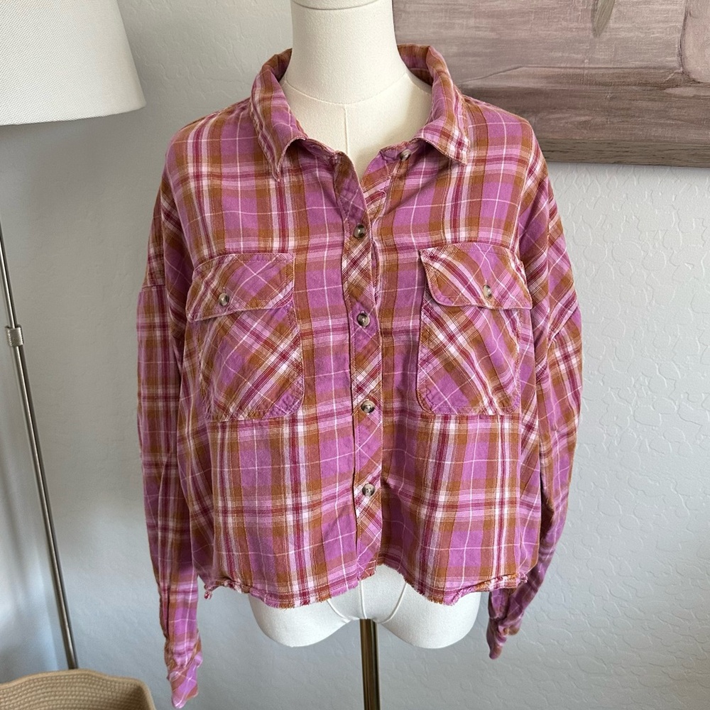 Wild Fable Cropped Flannel